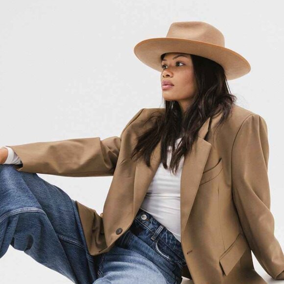 Gigi Pip Monroe Rancher Fedora Hat Brown main image 12